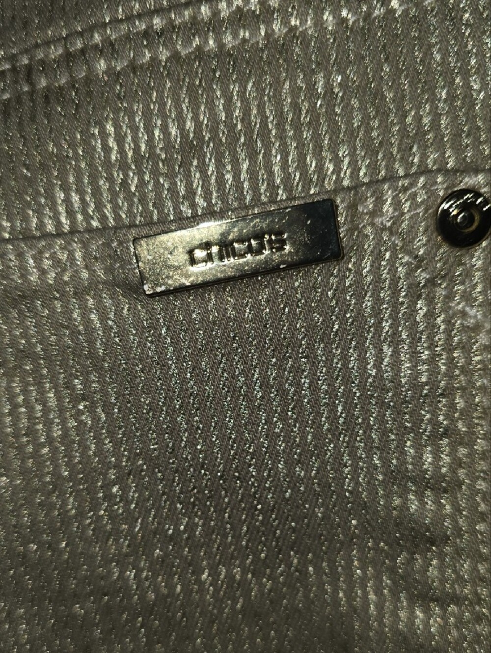 Chico's Metallic Gold Cropped Pants - Picture 8 of 8